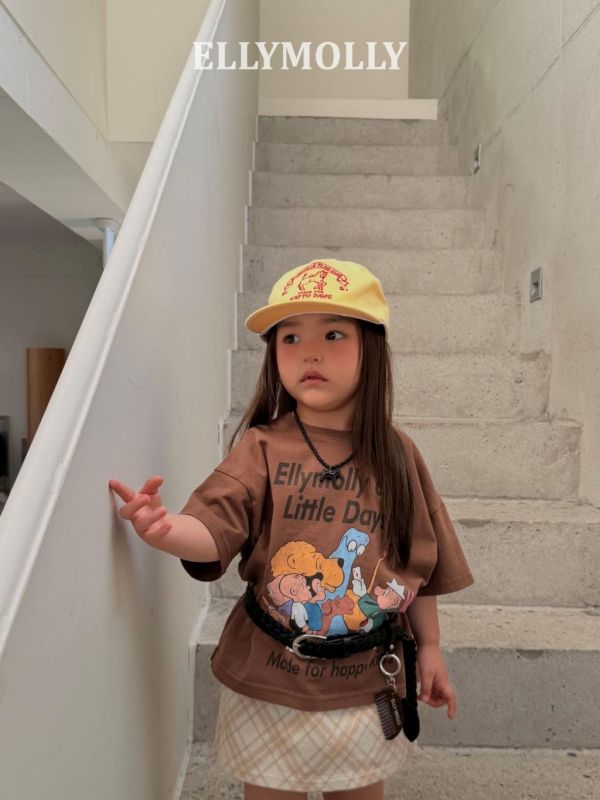 ELLYMOLLY｜水洗塗鴉棉TEE 