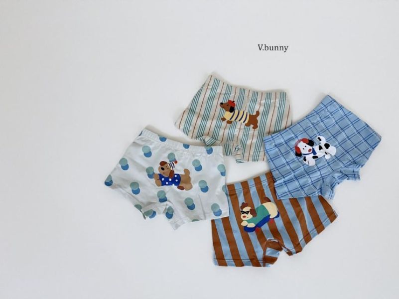 VBUNNY｜耳機狗狗純棉小褲褲4件組(BOY) 