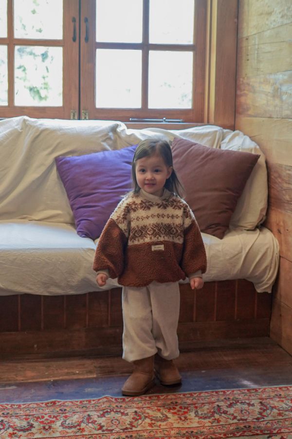 圖騰羊羔毛衛衣｜2COLORS 