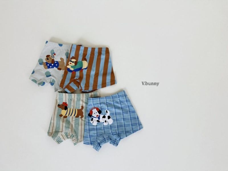 VBUNNY｜耳機狗狗純棉小褲褲4件組(BOY) 