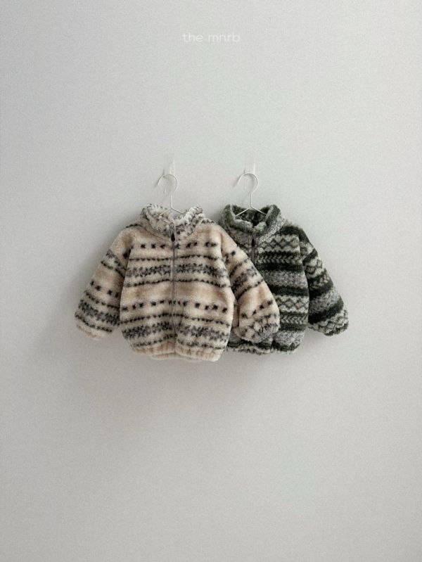 圖騰刷毛暖暖外套｜2COLORS 