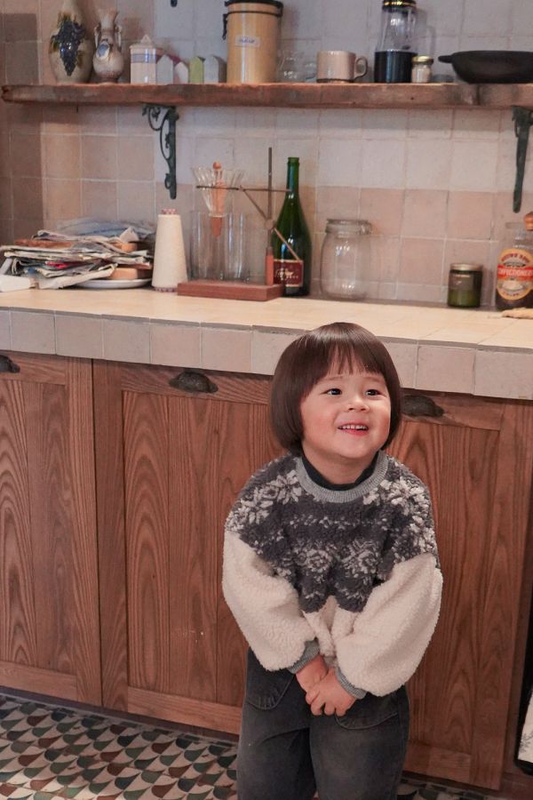 圖騰羊羔毛衛衣｜2COLORS 