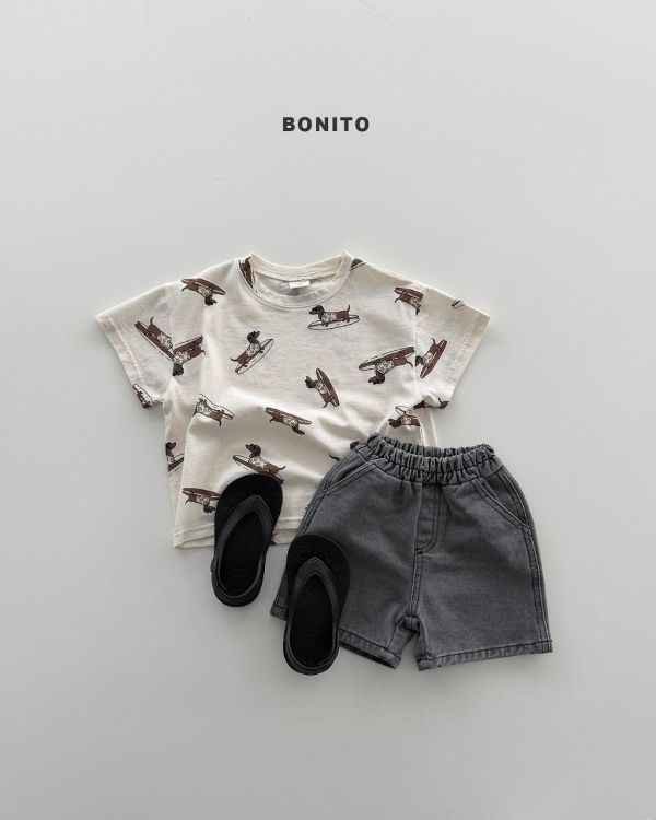 BONITO｜臘腸狗衝浪短TEE 