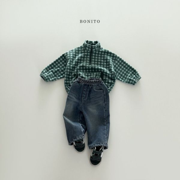 格子加絨立領衛衣｜2COLORS 