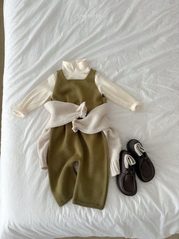 吊帶針織連身褲｜3COLORS 