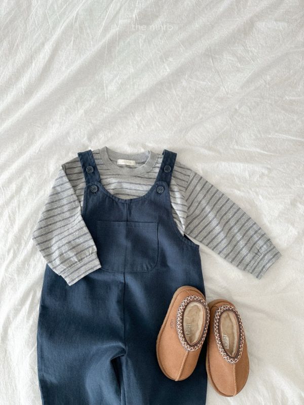 口袋吊帶長褲｜2COLORS 