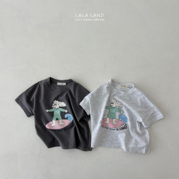 捲毛狗衝浪塗鴉短TEE｜2COLORS 