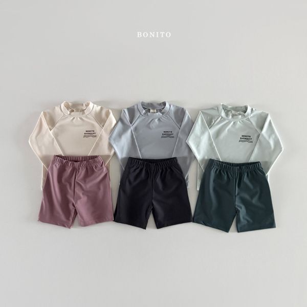 沙灘超彈泳衣套裝(上衣+褲子)｜3COLORS 