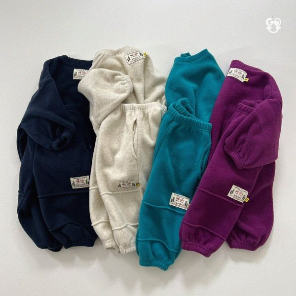 柔軟加絨舒適套裝(上衣+褲子)｜4COLORS 