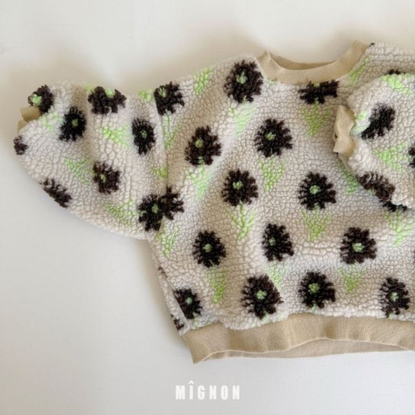 小花羊羔毛上衣｜1COLOR 