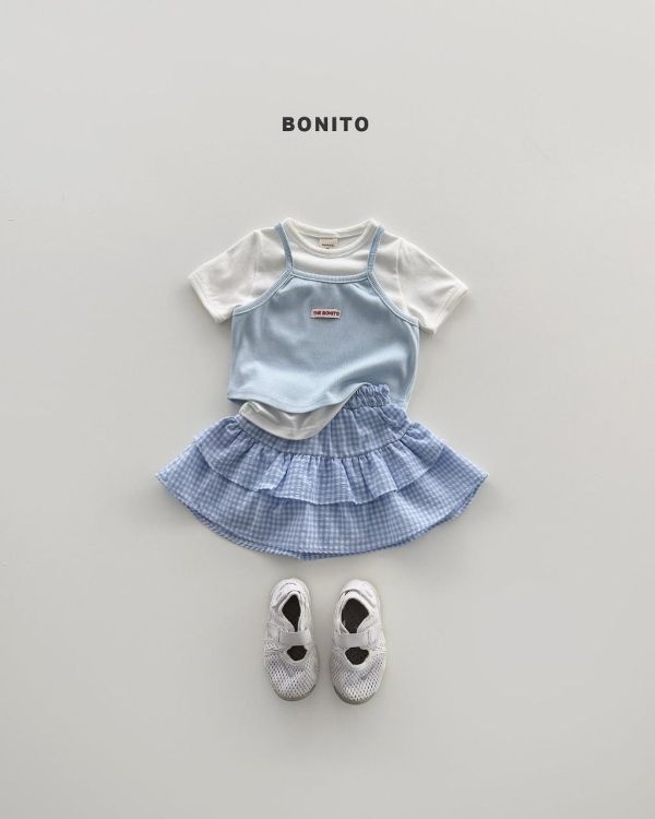 BONITO｜格子蛋糕裙(內裏有安全褲) 