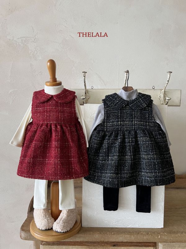 毛呢感背心連衣裙｜2COLORS 