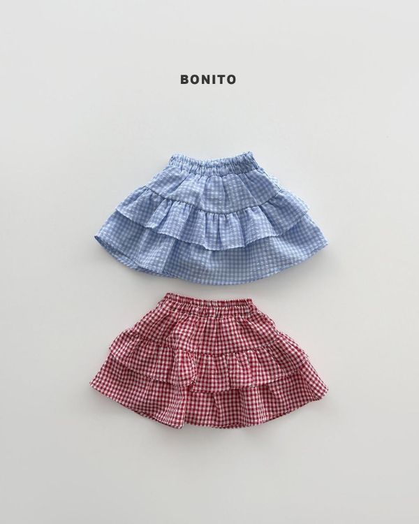 BONITO｜格子蛋糕裙(內裏有安全褲) 