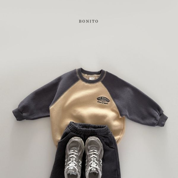 拼接袖休閒衛衣｜2COLORS 