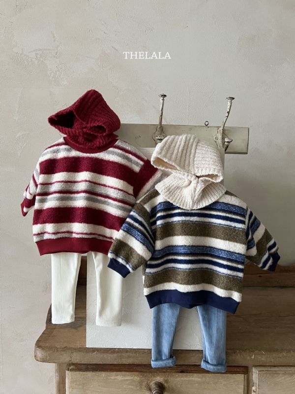 粗線線條拼色衛衣｜2COLORS 