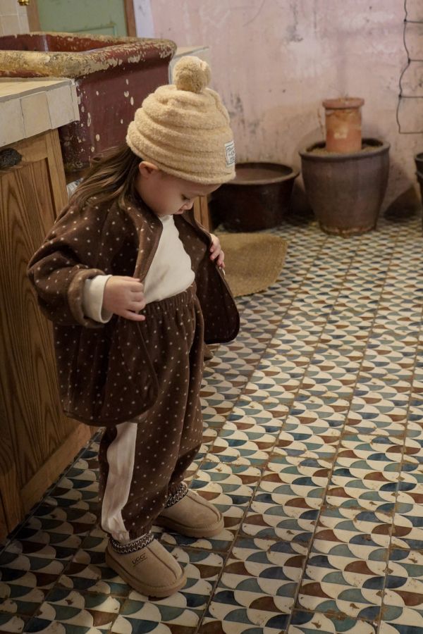 點點側線條縮口褲｜2COLORS 