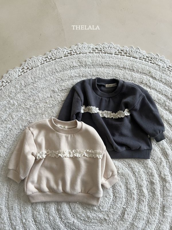 蕾絲休閒衛衣(可配成套)｜2COLORS 