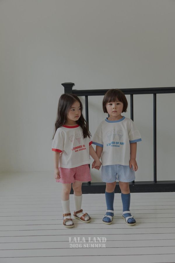 LALALAND｜格子短褲 