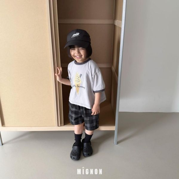 MIGNON｜舒適格紋短褲 