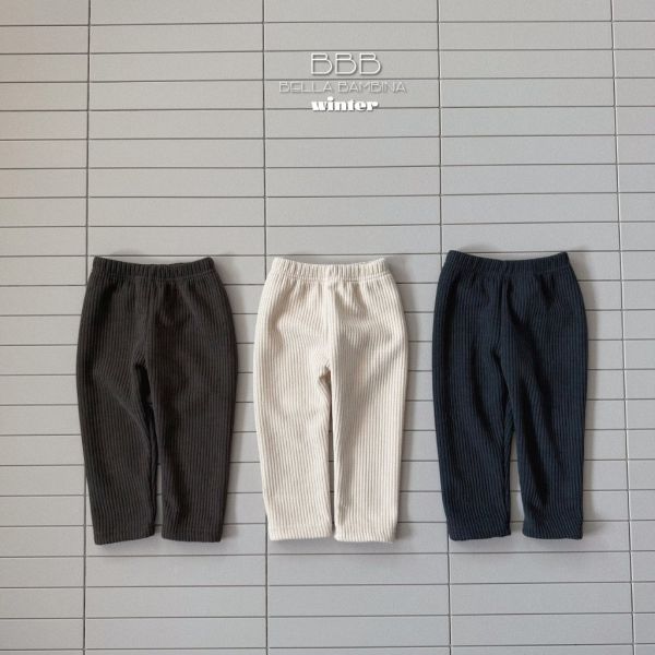 坑條紋打底褲｜3COLORS 