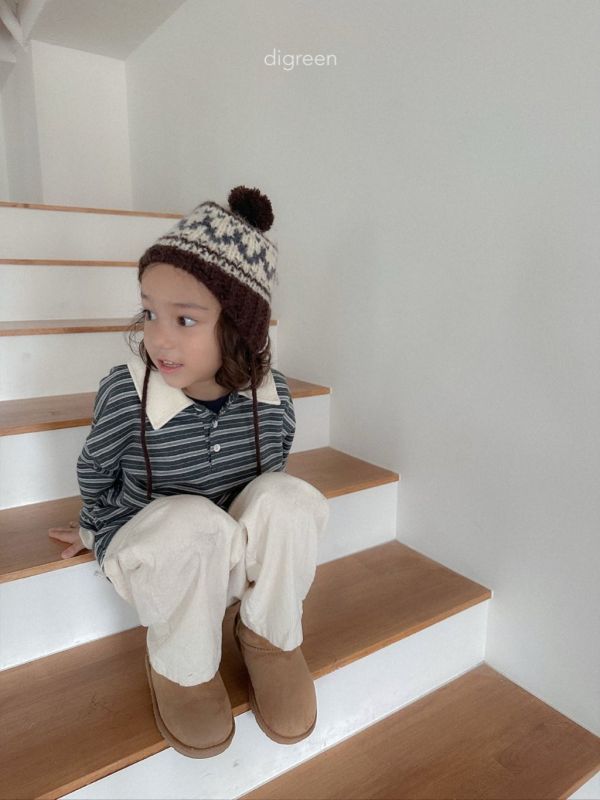 毛球圖騰針織帽｜3COLORS 