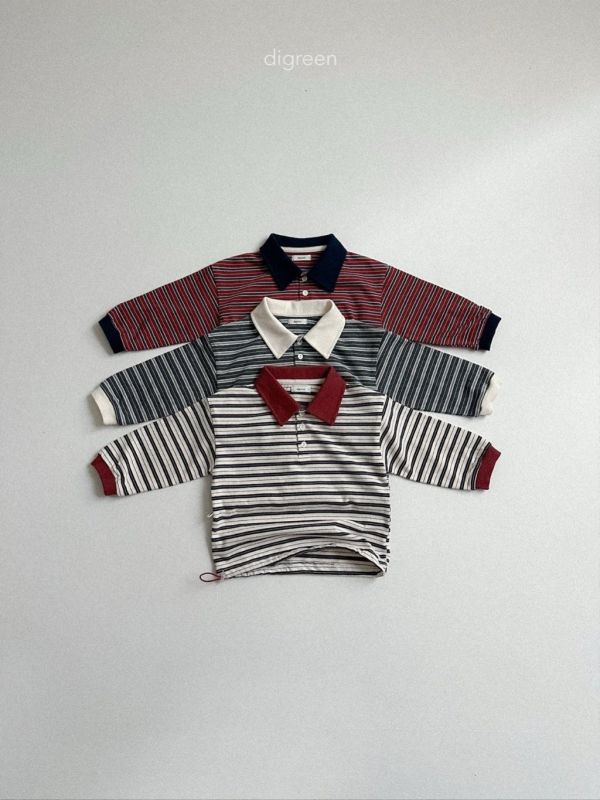 條紋抽繩上衣｜3COLORS 