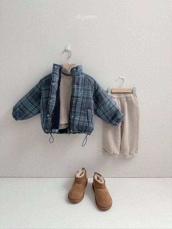 格紋拉鍊外套(內裏刷毛)｜3COLORS 