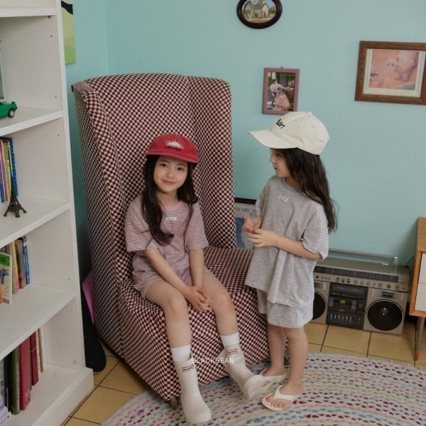 BLACKBEAN｜細條紋棉質套裝(上衣+褲子) 