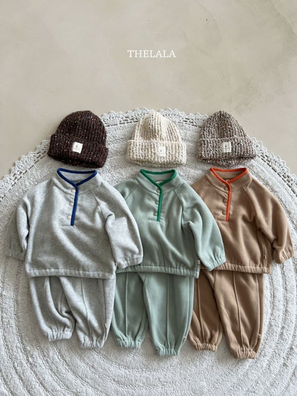 釦式軟毛舒適衛衣(可配成套)｜3COLORS 