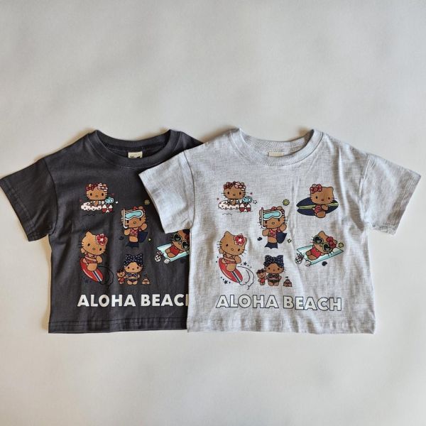 1STBLUE｜烤焦KITTY親子短TEE 