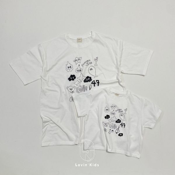 親子款 手繪塗鴉短TEE｜1COLOR 