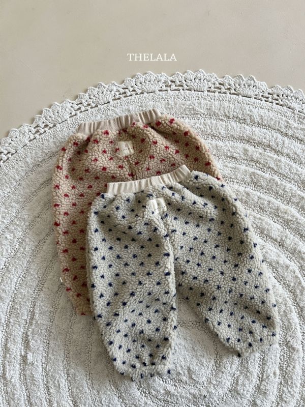 點點羊羔毛暖暖衛褲(可配成套)｜2COLORS 