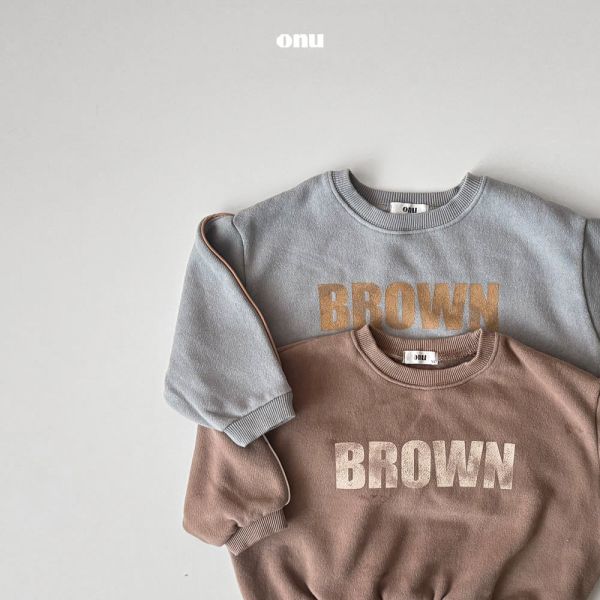 BROWN字母拼接衛衣｜2COLORS 