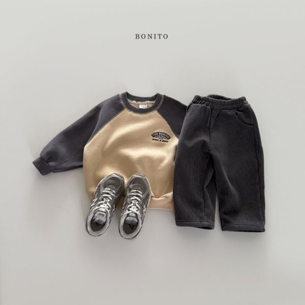 拼接袖休閒衛衣｜2COLORS 