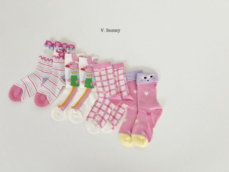 粉紅兔兔透氣襪襪組(4入)｜SET 