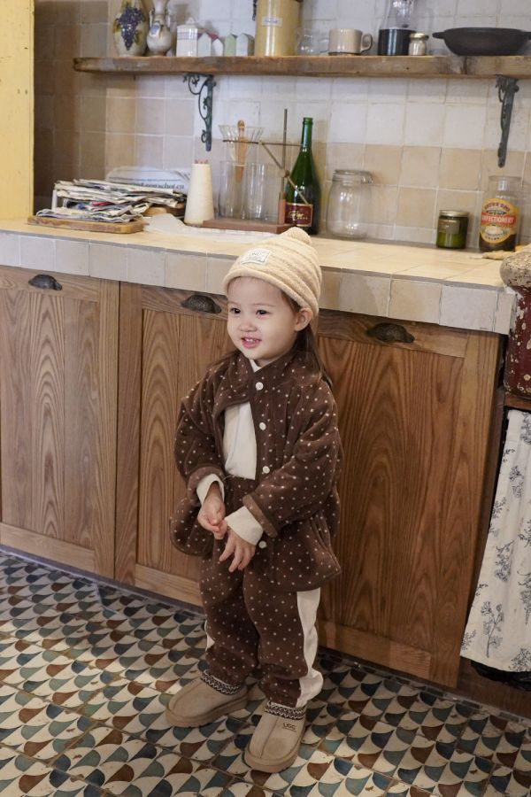 點點立領毛絨外套｜3COLORS 