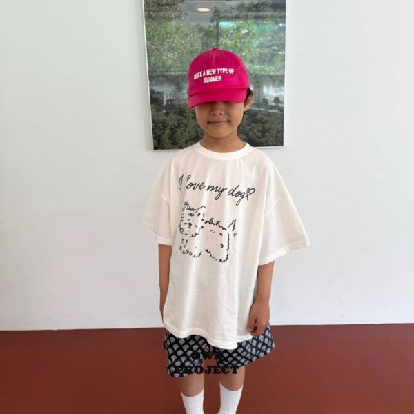 卷毛狗狗寬鬆短TEE｜2COLORS 