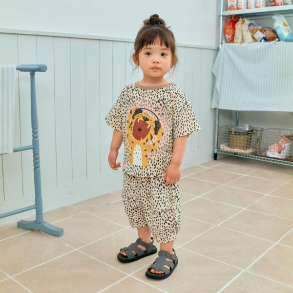 1STBLUE｜老虎塗鴉短T 