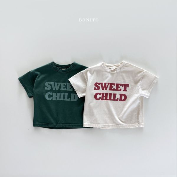SWEET CHILD字母短TEE｜2COLORS 