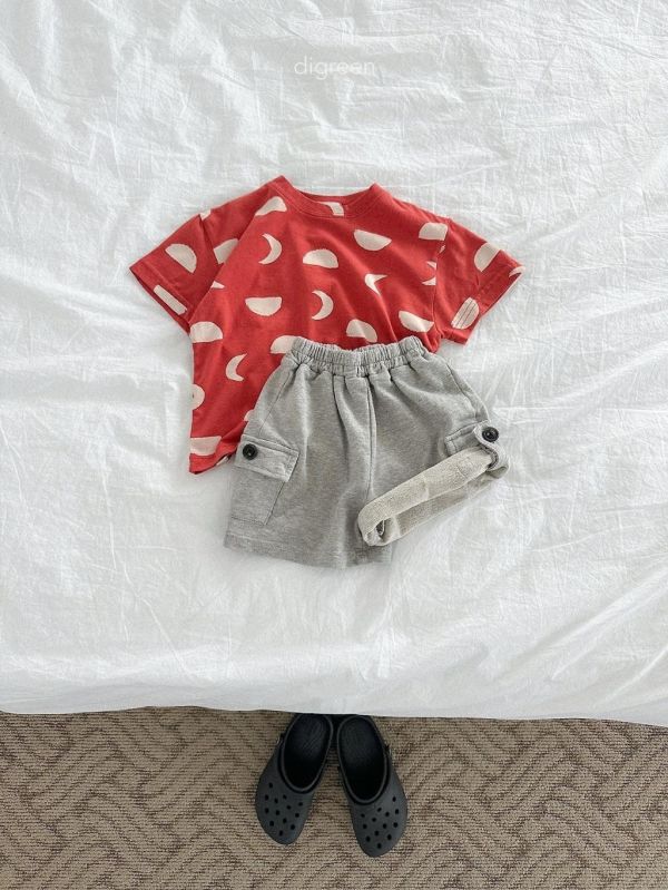 DIGREEN｜幾何圖棉質短TEE 