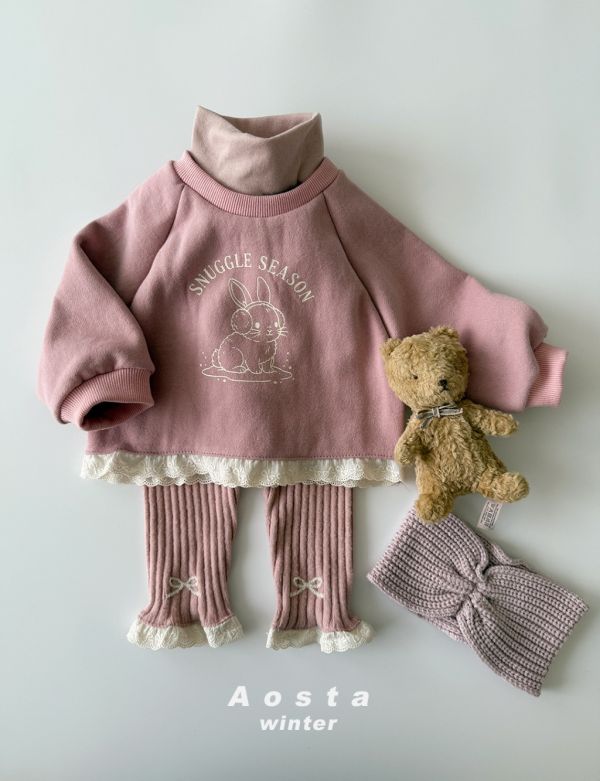 兔子蕾絲衛衣｜2COLORS 