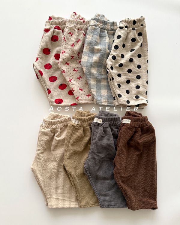 燈芯絨日常鬆緊褲｜8COLORS 