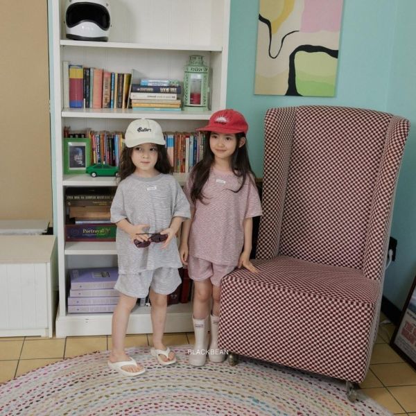 BLACKBEAN｜細條紋棉質套裝(上衣+褲子) 