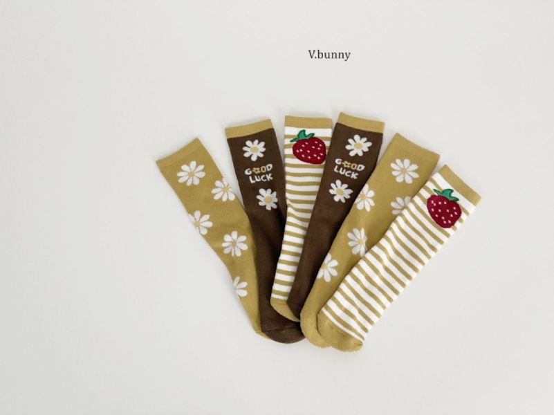 草莓&小雛菊襪襪套組｜SET 