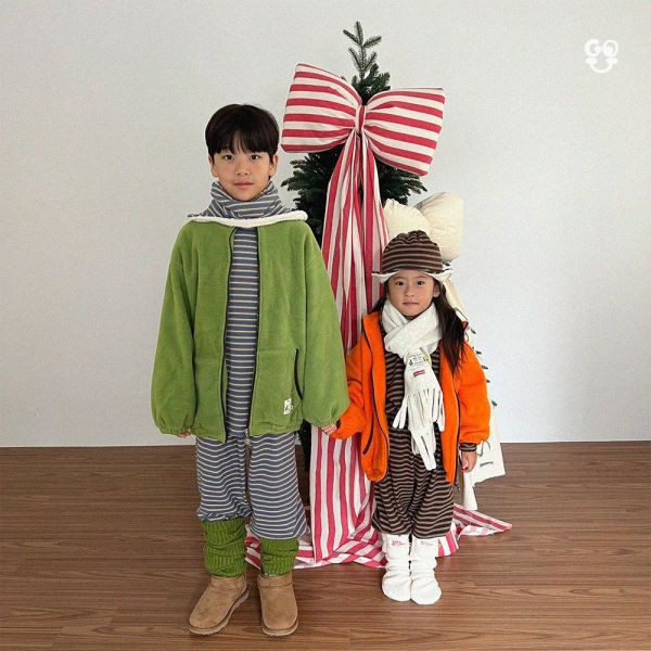 拼色條紋長袖TEE｜4COLORS 