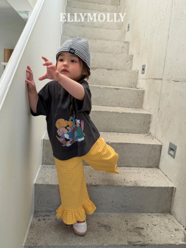 ELLYMOLLY｜水洗塗鴉棉TEE 