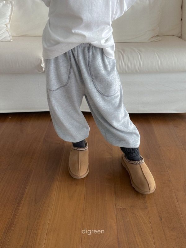 明線車縫舒適棉褲｜3COLORS 