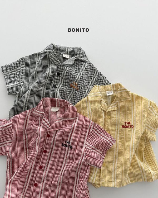 BONITO｜圖騰刺繡短袖襯衫 