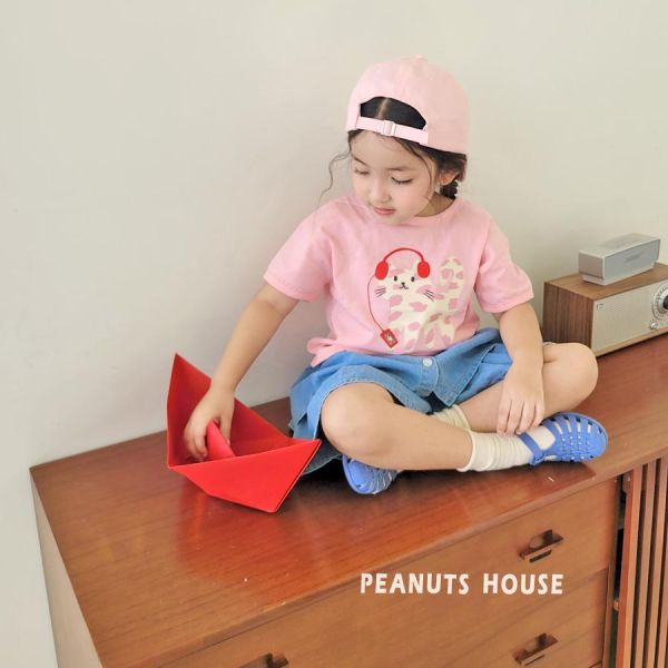 PEANUTS｜愛聽音樂貓咪短TEE 