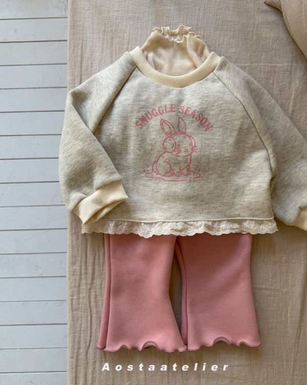 兔子蕾絲衛衣｜2COLORS 